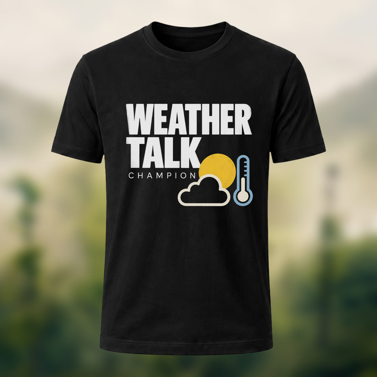 Laidback Weather Talk Soft Cotton T-Shirt Black