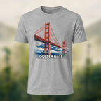 Vintage Golden Gate Bridge Cotton T-Shirt Heather Grey