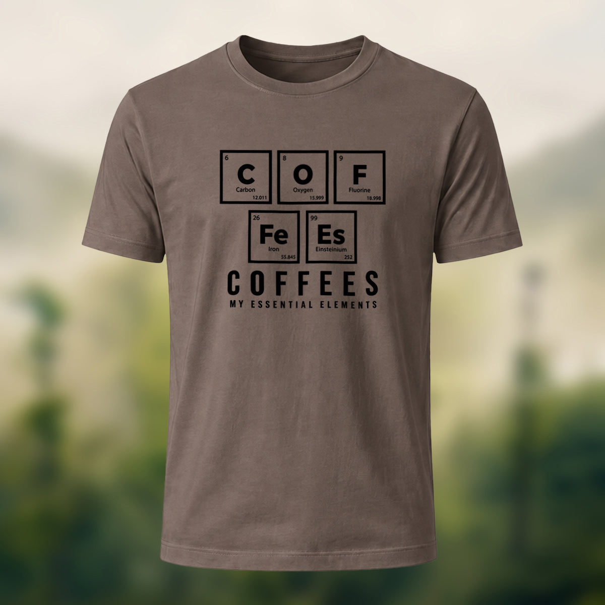 Creative Coffee Elements Soft Cotton T-Shirt Coffee