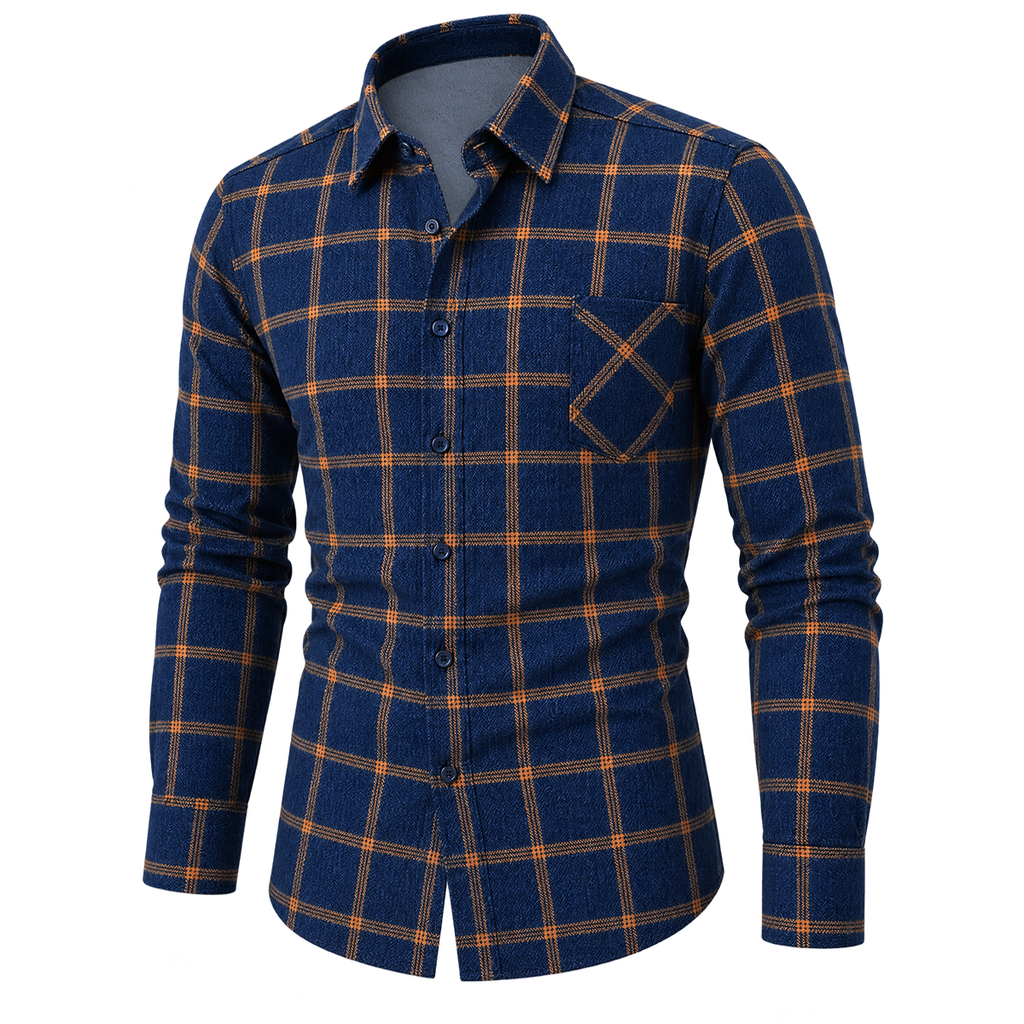 Vintage Classic Plaid Button-Down Shirt 04