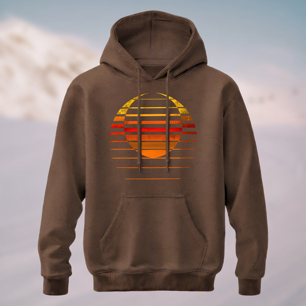 Cotton Made Vintage Sunset Horizon Hoodie Coffee