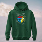 Cotton Made Vintage Math Formula Hoodie Forest Green