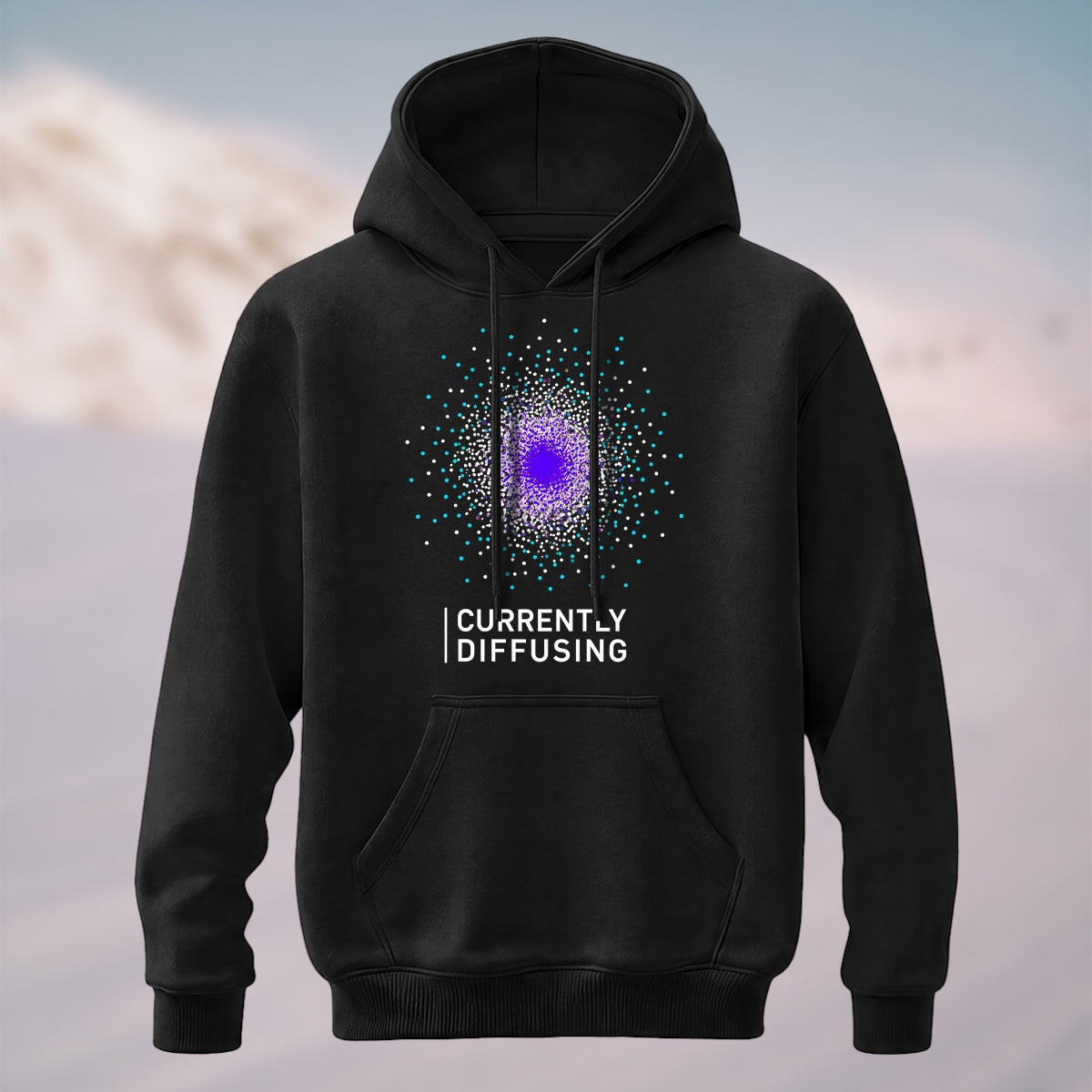 Cotton Made Particle Diffusion Hoodie Black