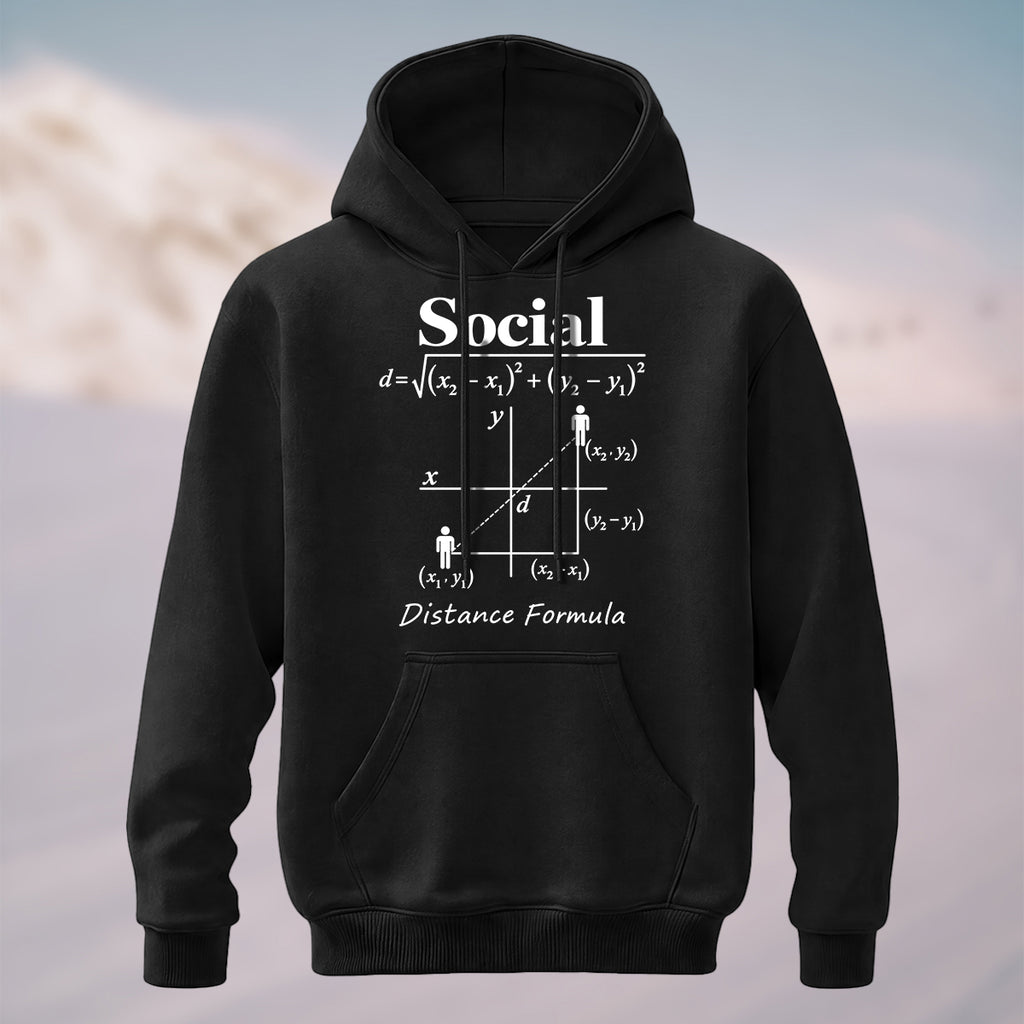 Cotton Made Geeky Social Distance Formula Hoodie Black