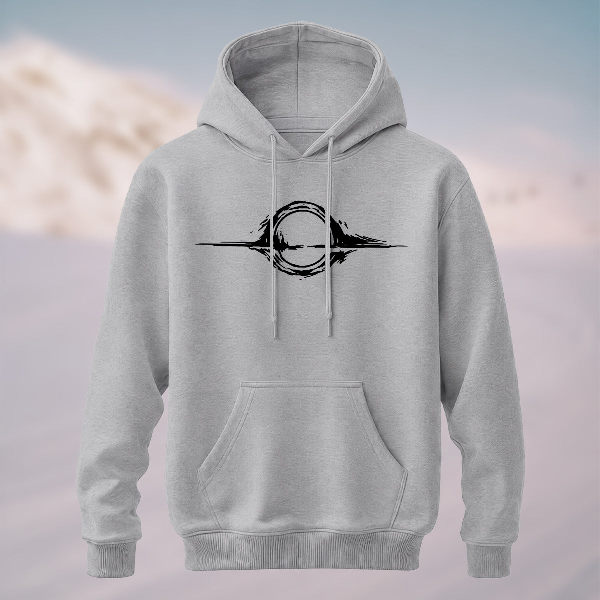 Cotton Made Cosmic Black Hole Hoodie Heather Grey