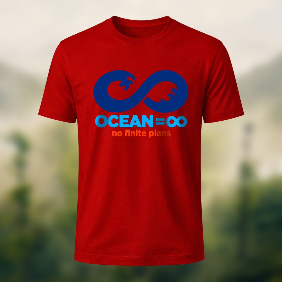 Endless Ocean Symbol Premium Cotton T-Shirt Red