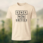 Creative Coffee Elements Soft Cotton T-Shirt Beige