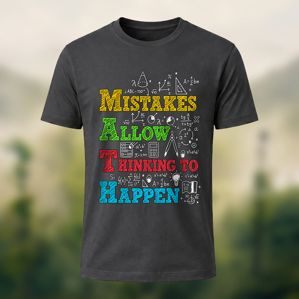 Witty Math Education Combed Cotton T-Shirt Charcoal