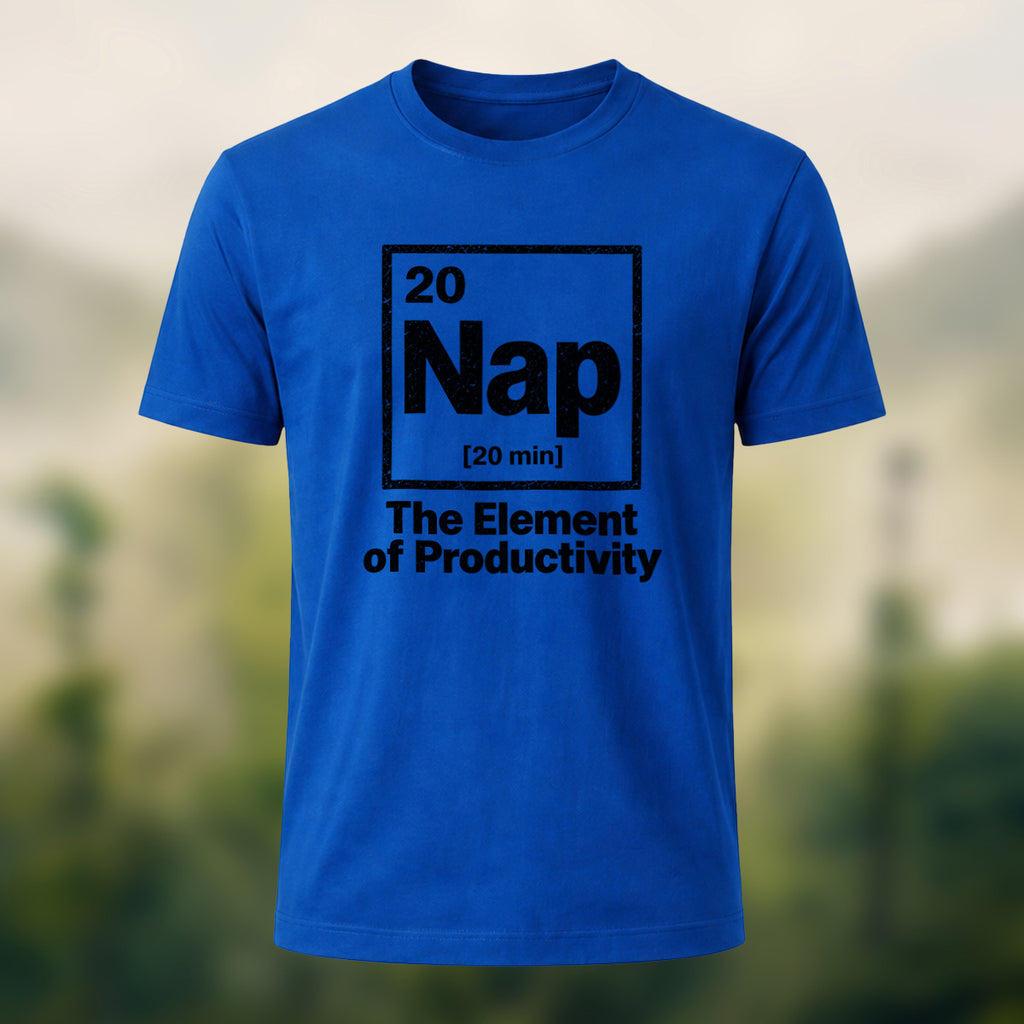 Minimal Nap Element Premium Cotton T-Shirt Royal Blue