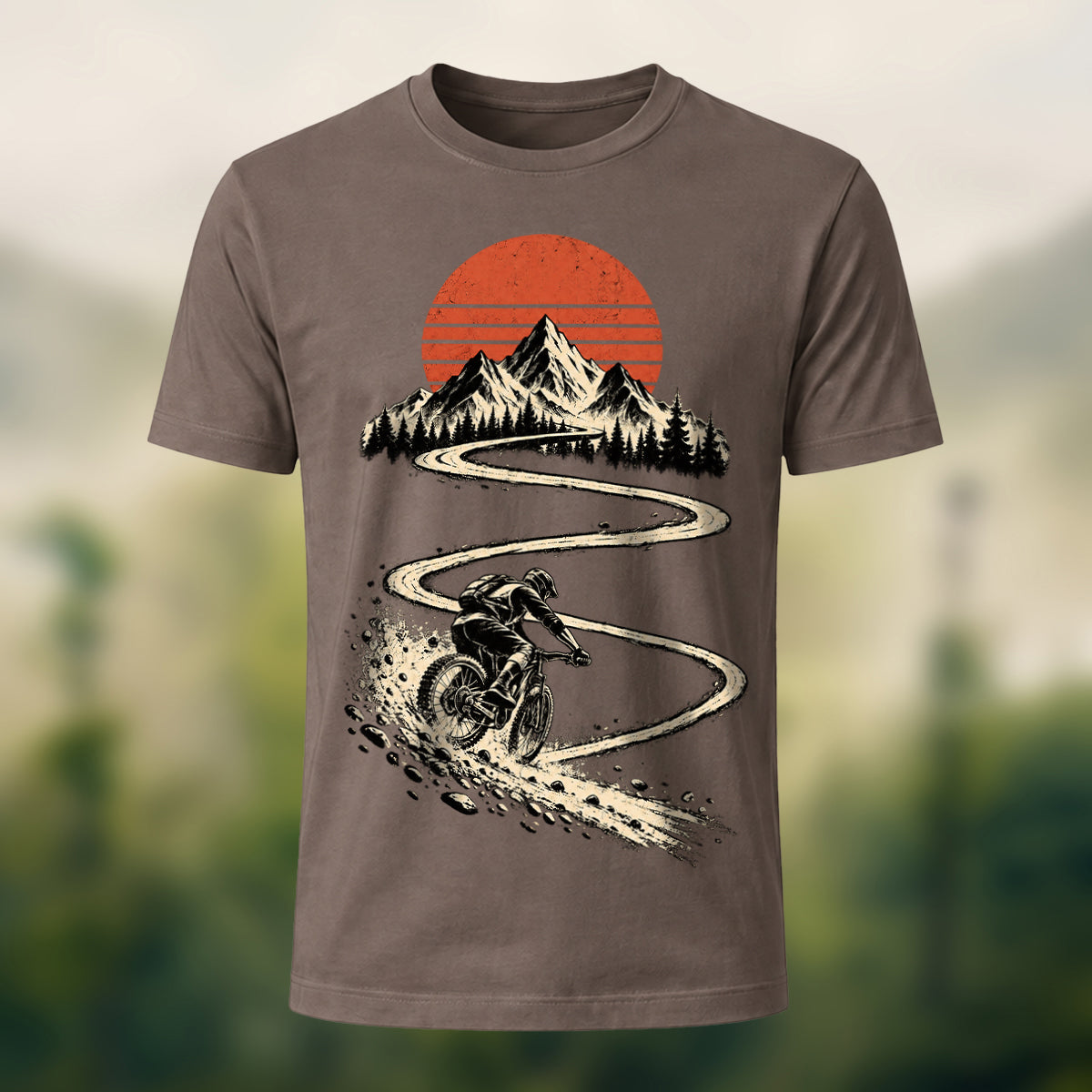 Vintage Mountain Ride Premium T-Shirt Coffee