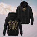 Cotton Made Norse Viking Axe Hoodie Black
