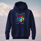 Cotton Made Vintage Math Formula Hoodie Navy