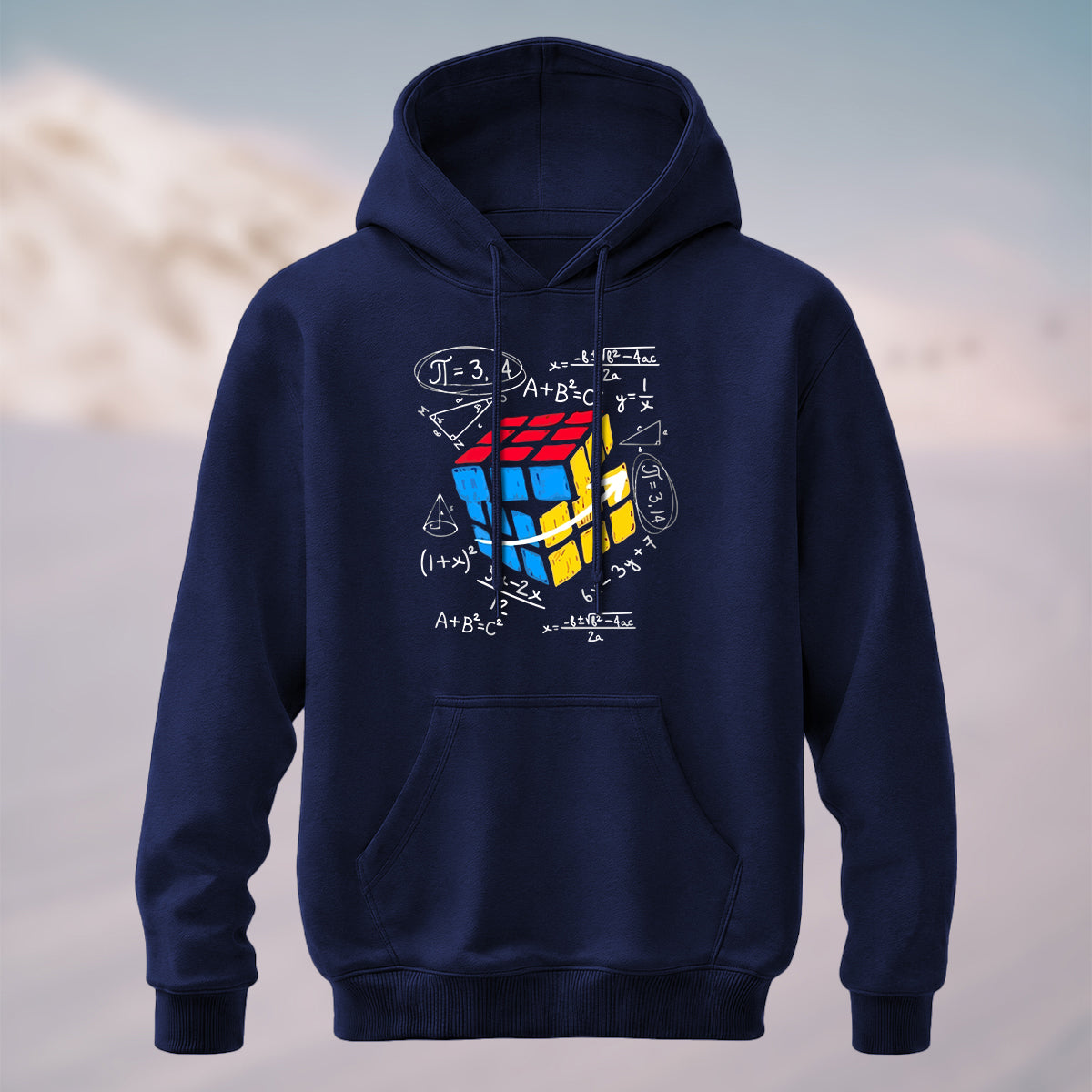 Cotton Made Vintage Math Formula Hoodie Navy