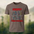 Overfit Print Casual Premium Cotton T-Shirt Coffee