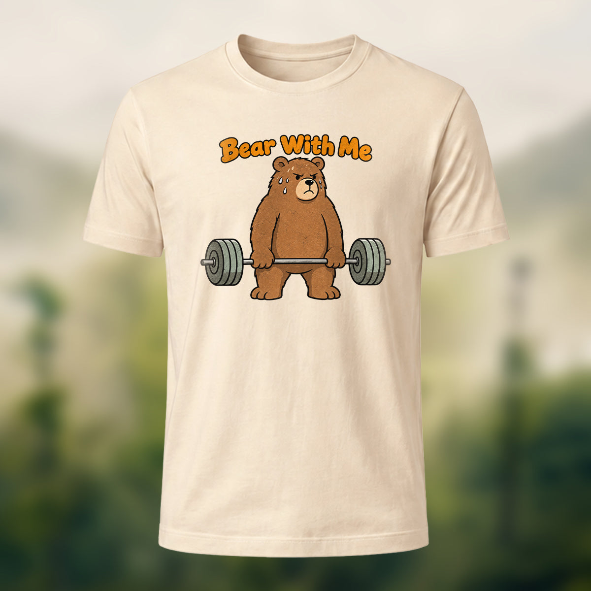 Motivational Fitness Wordplay Soft T-Shirt Beige