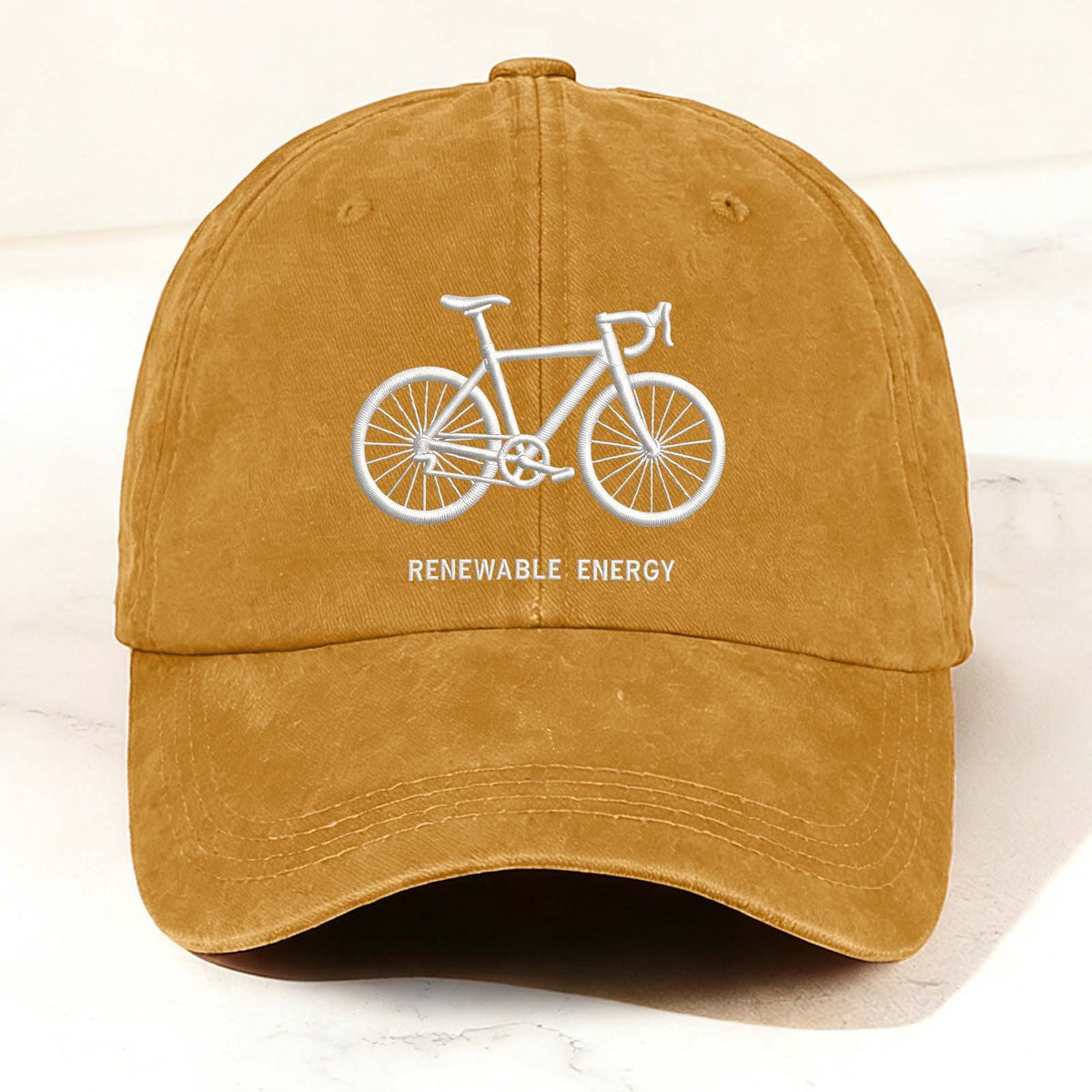 Casual Eco-Friendly Bicycle Baseball Cap Gold