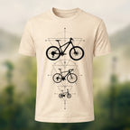 DTG Bicycle Geometry Premium Cotton T-Shirt Beige