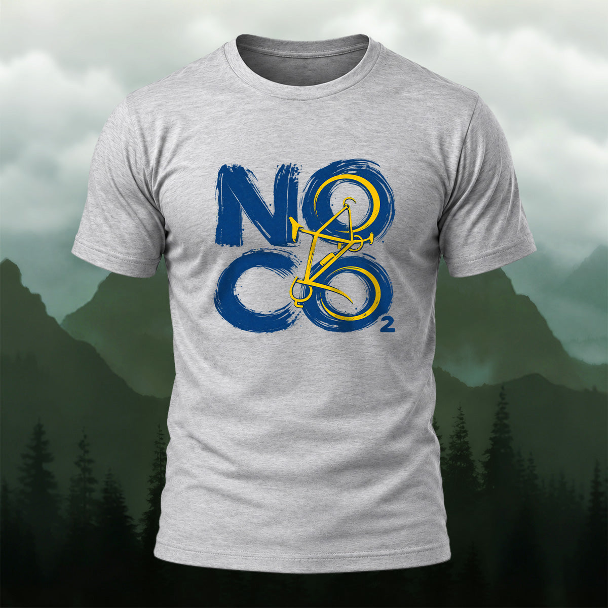 Eco Friendly Cycling Premium Cotton T-Shirt Heather Grey