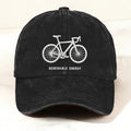 Casual Eco-Friendly Bicycle Baseball Cap Black