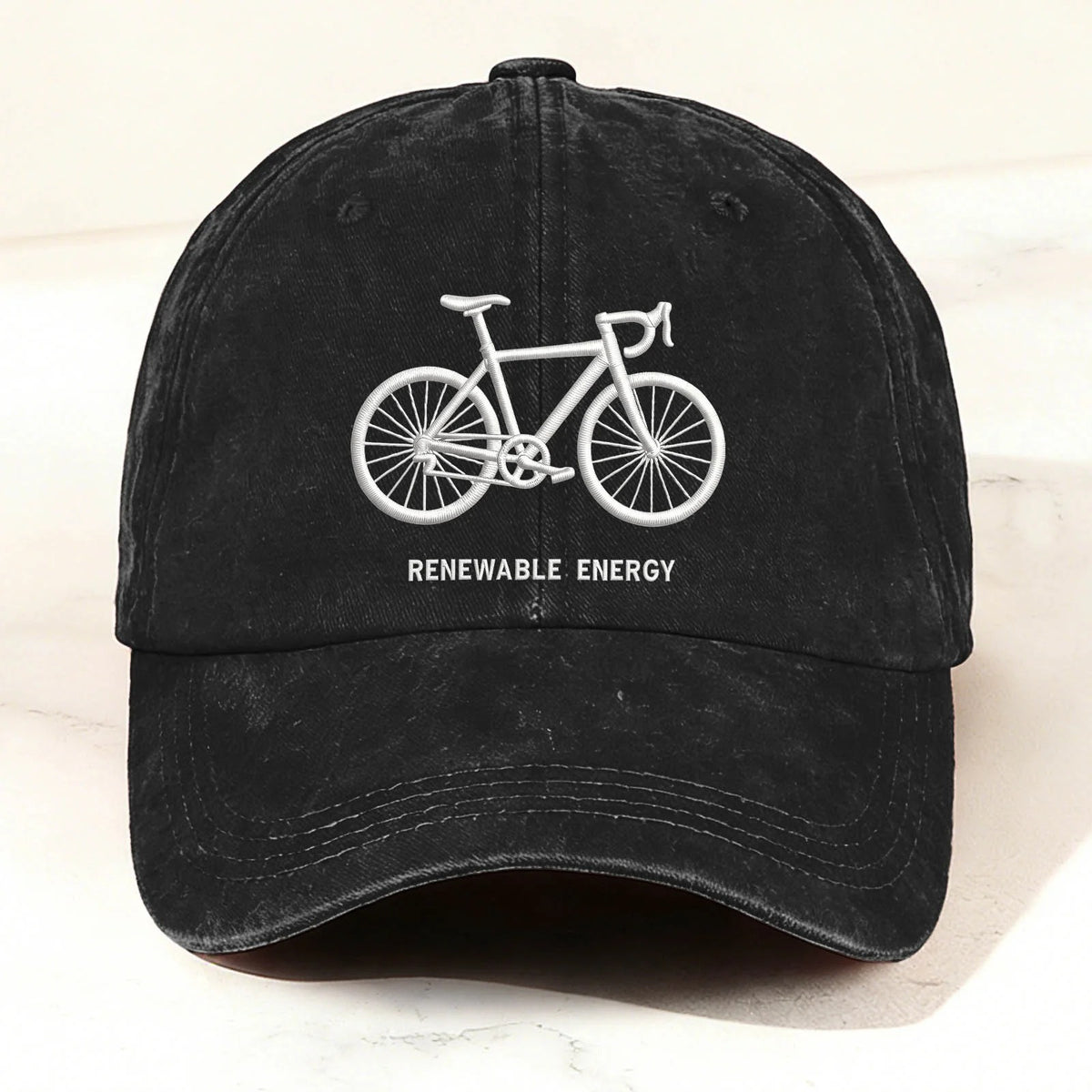 Casual Eco-Friendly Bicycle Baseball Cap Black