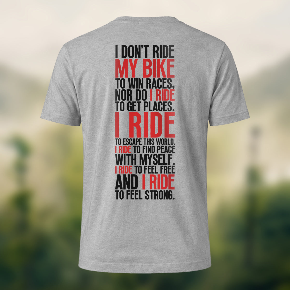 Cycling Spirit Printed Casual Cotton T-Shirt Heather Grey