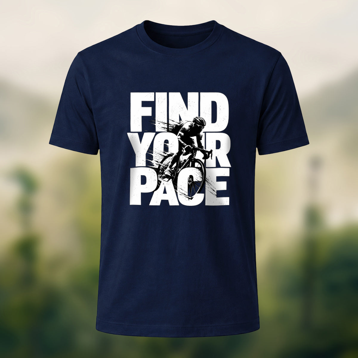 Find Your Pace Premium Cotton T-Shirt Navy
