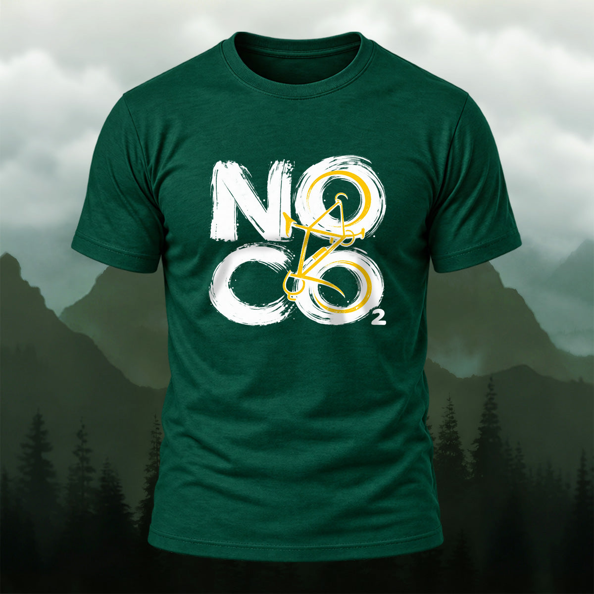 Eco Friendly Cycling Premium Cotton T-Shirt Forest Green