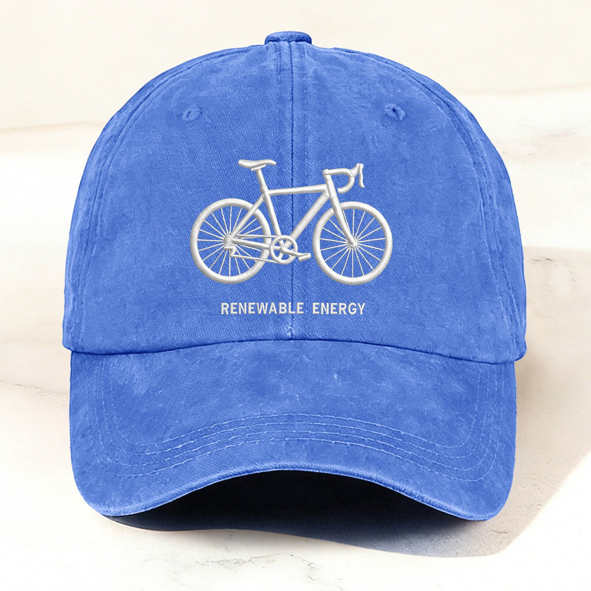 Casual Eco-Friendly Bicycle Baseball Cap Blue