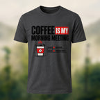 Witty Coffee Statement Soft Cotton T-Shirt Charcoal