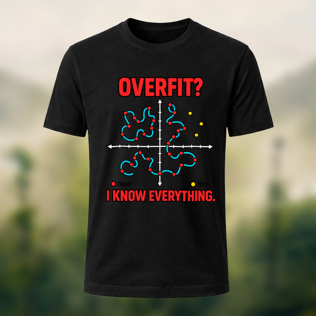 Overfit Print Casual Premium Cotton T-Shirt Black