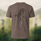 DTG Stippled Whale Shark Premium Cotton Tee Coffee