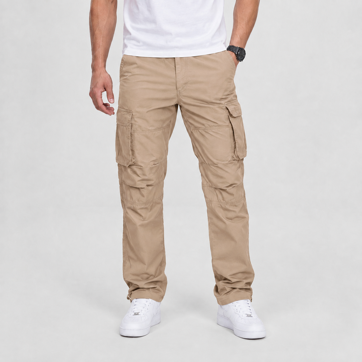 Loose Fit Outdoor Multi-Pocket Work Pants Khaki