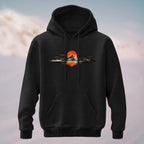 Cotton Made Vintage Sunset Reflection Hoodie Black