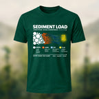 DTG Sediment Load Print Casual Soft Cotton T-Shirt Forest Green