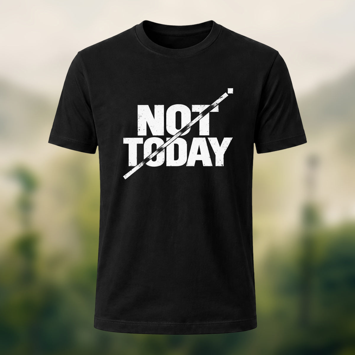 Off Duty Statement Soft Cotton T-Shirt Black