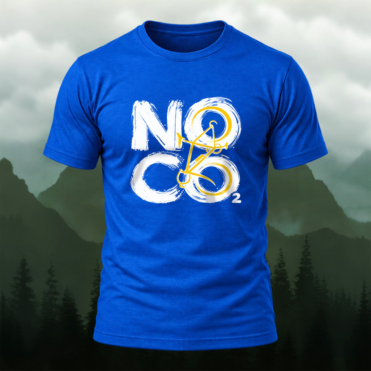Eco Friendly Cycling Premium Cotton T-Shirt Royal Blue