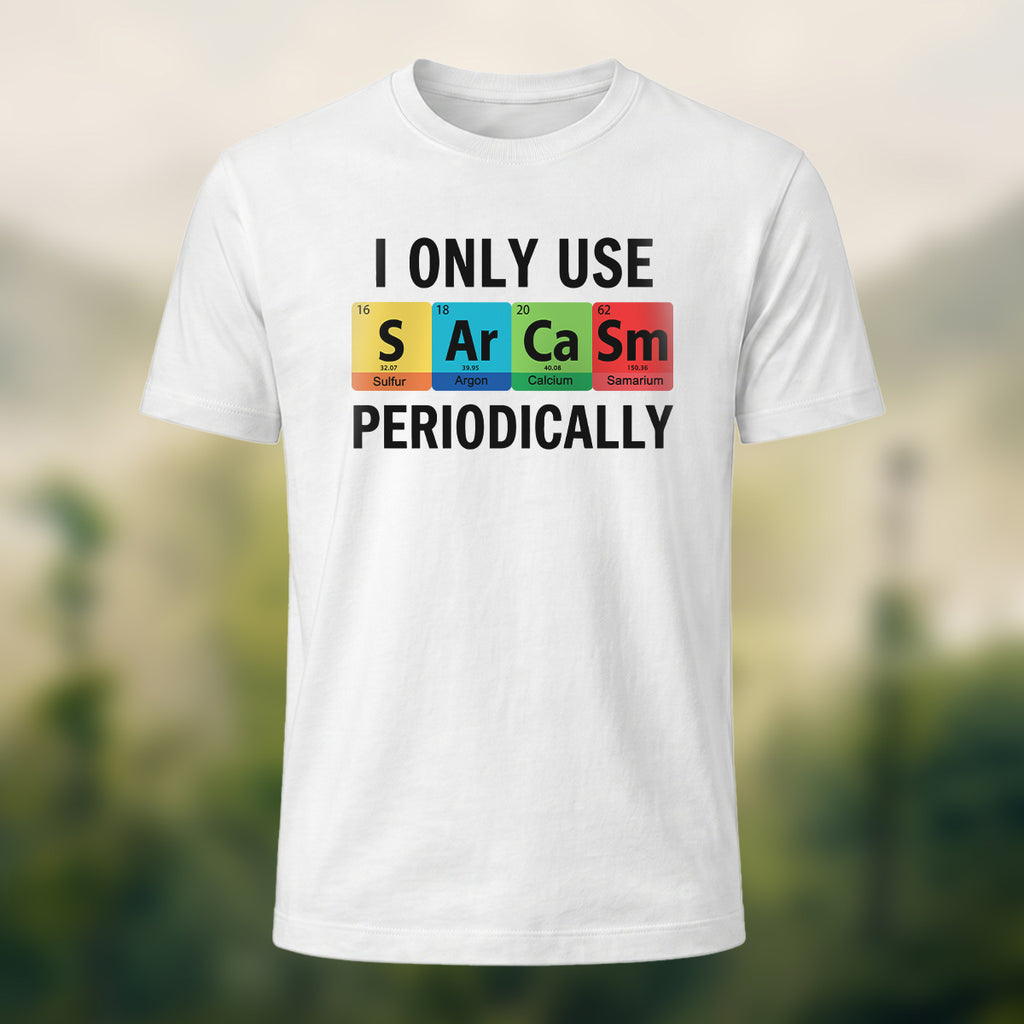 Chemical Element Print Casual Cotton T-Shirt White