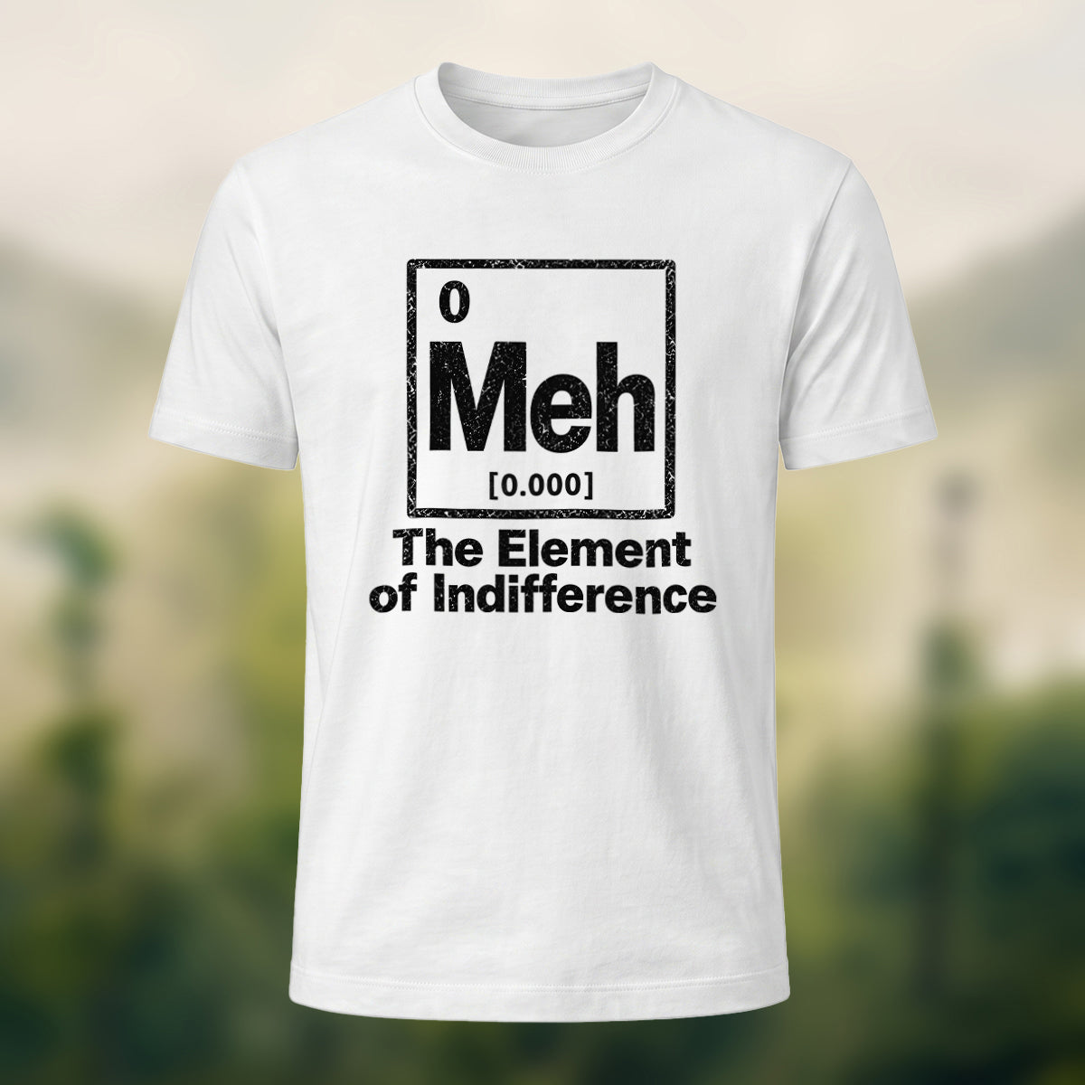 Playful Meh Chemistry Element Soft Cotton T-Shirt White