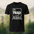 Minimal Nap Element Premium Cotton T-Shirt Black