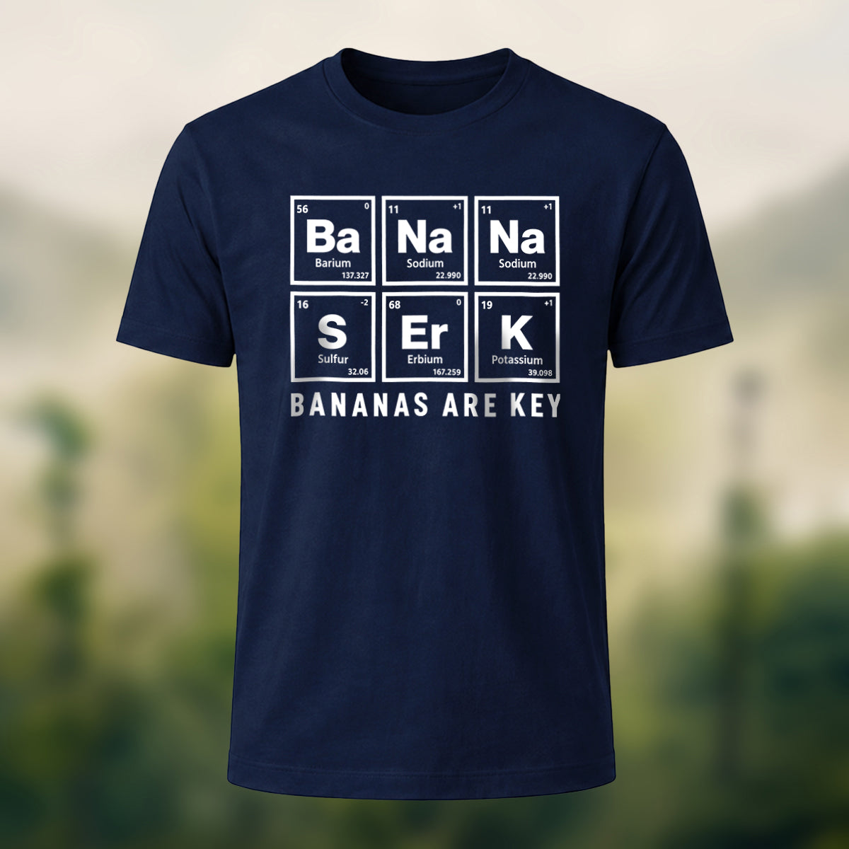 Minimal Chemistry Elements Soft Cotton T-Shirt Navy