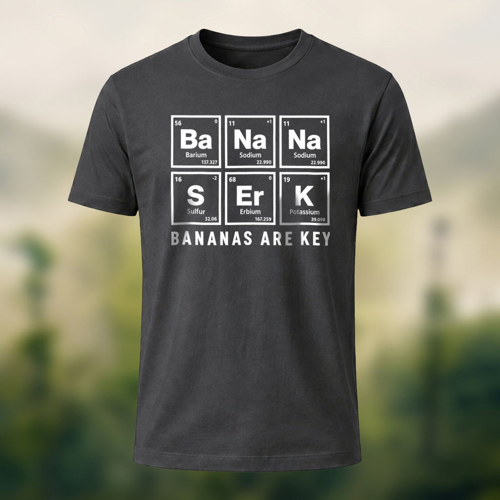 Minimal Chemistry Elements Soft Cotton T-Shirt Charcoal
