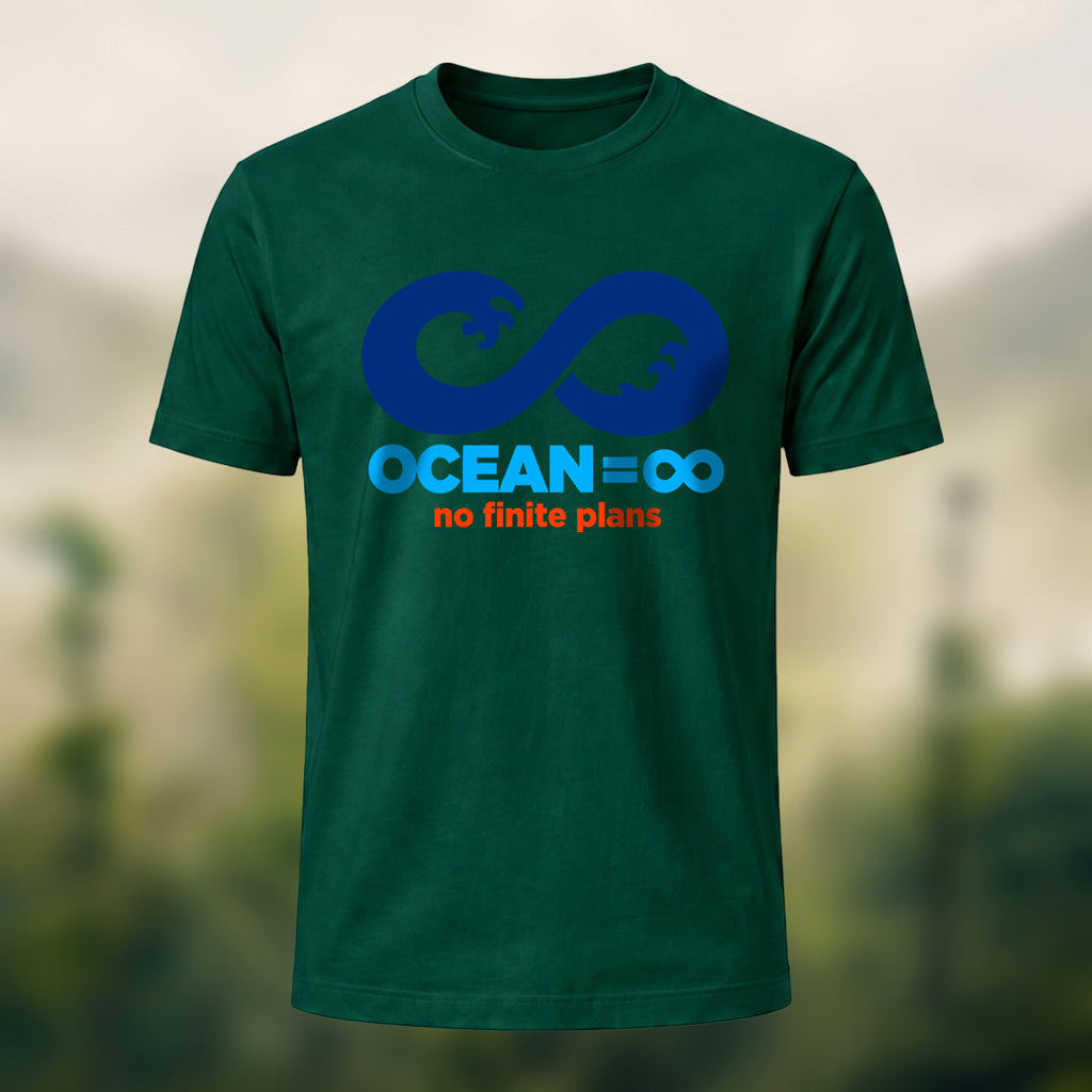 Endless Ocean Symbol Premium Cotton T-Shirt Forest Green