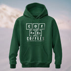 Cotton Made Chemistry Coffee Pun Hoodie Forest Green
