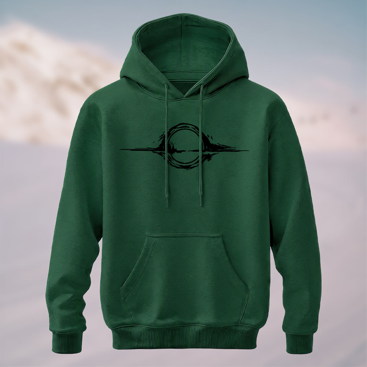 Cotton Made Cosmic Black Hole Hoodie Forest Green