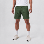 Soft Breathable Cotton Casual Shorts Dark Green