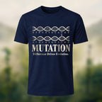 DNA Mutation Print Casual Soft Cotton T-Shirt Navy