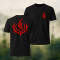 Bold Mystical Spiral Emblem Soft Cotton T-Shirt Black
