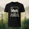 Playful Meh Chemistry Element Soft Cotton T-Shirt Black