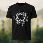 Gothic Severed Fingers Combed Cotton T-Shirt Black