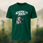 Classic Angler Print Combed Cotton T-Shirt Forest Green